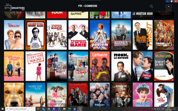 Comédie française. Une grande bibliothèque de VOD de comédie française